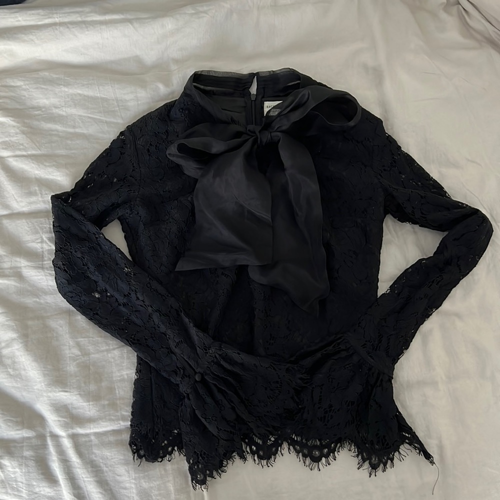 Rachel Parcell Organza Bow Blouse